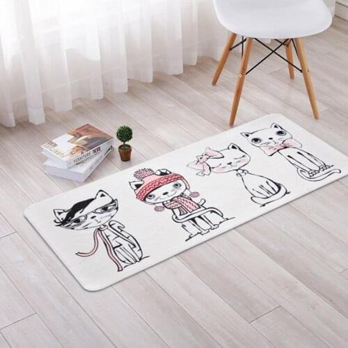 Creativity personality Hand-drawn Animals entrance mat Kids like Room Decor Carpet Bathroom Kitchen Non-slip Absorbent Door pad