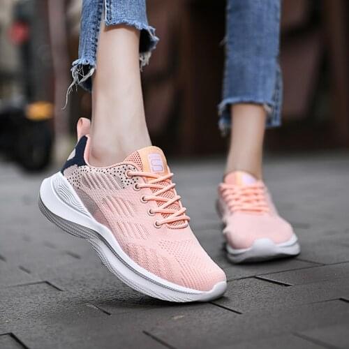 NEW Women Lightweight Sneakers Breathable Mesh Outdoor Running Shoes for Women Comfort Soft Lace Up Sports Shoes Female