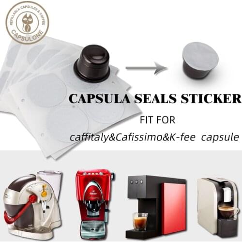 CAPSULONE Reusable Aluminum Foil sticker Compatible with caffitaly & Cafissimo & K-fee capsule