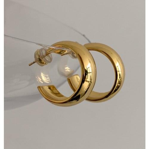 Fashion metal smooth Earrings European and American style simple earrings earrings for women