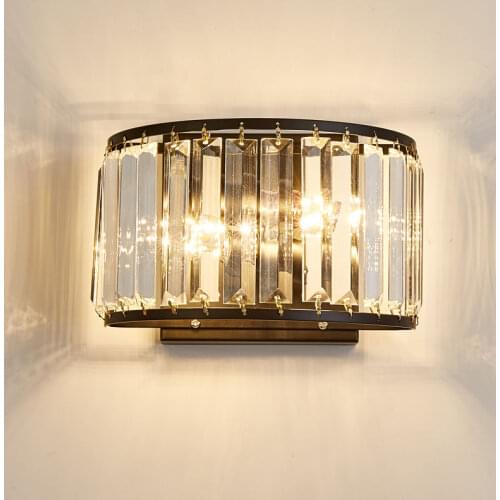 Wall lamp Nordic wall lamp living room background wall balcony aisle crystal creative personality postmodern minimalist bedroom