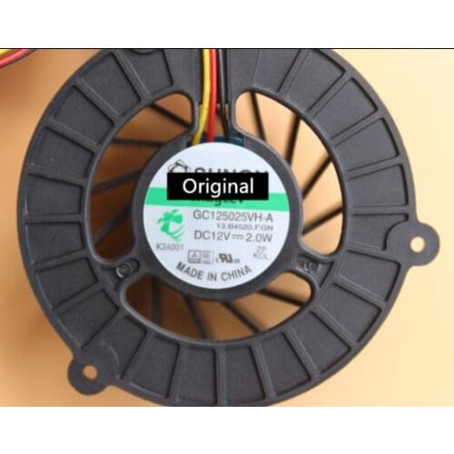 Original 100% working GC125025VH-A 12V 2.0W 13.B4520.F.GN COOLING FAN