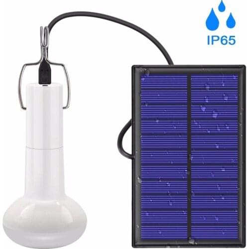 Espow Solar Light Bulb Portable Solar Outdoor Panel Led Lamp Bulb for Home Emergency Camping,Hiking Tent Chicken House Lighting