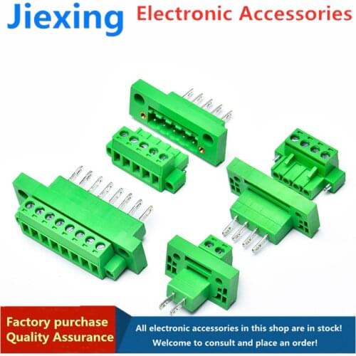 Through-wall docking plug-in terminal 2EDGWB--5.08 2P-24P through-board green terminal