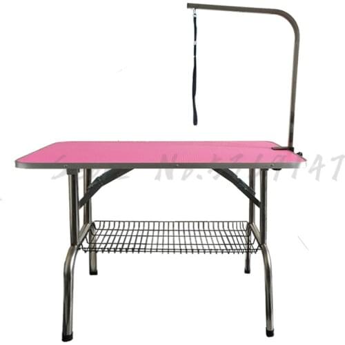 Pet Beauty Table Dog Home Bath Haircut Hair Folding Portable Suspender Bracket Rope