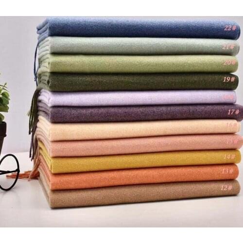VISROVER New 41 colorways solid Woman Winter Scarf Shawls Cashmere Handfeel Wraps Top Quality Luxury Winter Hijab Scarf Gift