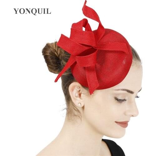 Vintage Bridal Wedding Fascinator Hat Hoops Hair Accessories Women Party Hats Derby Headpiece Elegant Ladies Occasion Headwear