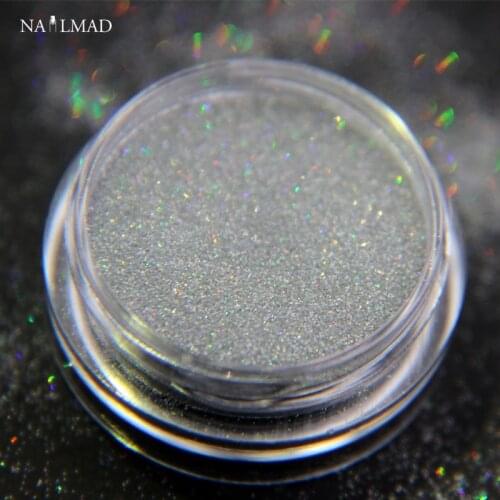0.05mm Laser Silver Glitters Nail Holographic Sequins Nail Paillettes Hologram Nail Sparkle Glitter Laser Glitter Dust 3ml