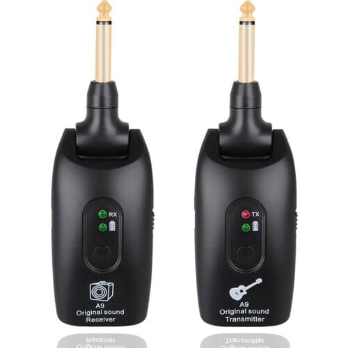 2.4Ghz Wireless Guitar System Transmitter A9 Receiver Built-In Rechargeable Musical Instrument Accessories
