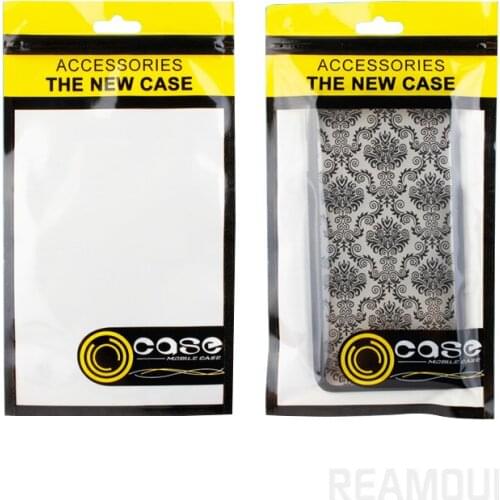 200 pcs OEM Custom LOGO Clear Self Seal Resealable Zipper Plastic Retail Packaging Bag for phone case for iPhone 8 8plus