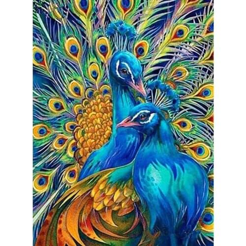 5D DIY Diamond Painting Peacock Animal Cross Stitch Full Drill Diamond Embroidery Mosaic Picture of Rhinestones Home Decor Gift