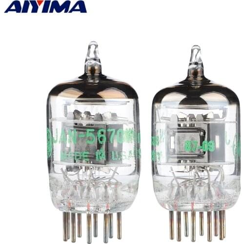 AIYIMA 2PCS GE 5670W GE5670 Vacuum Tube Valve Vacuum Electronic Tube Upgrade for 6N3/6H3N/396A/2C51/5670 Pairing Audio Amplifier