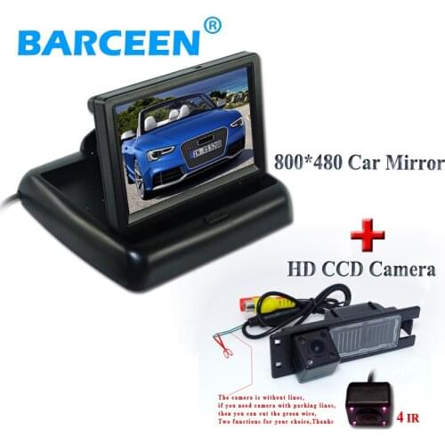 Car rearview camera bring 4 ir rainproof+4.3" car monitor Apply for Opel Astra H /Corsa D/ Meriva A /Vectra C/Zafira B/FIAT