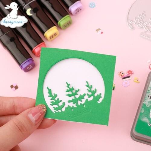 Bunnymoon Christmas tree Stencil Metal Cutting Dies For Scrapbooking Practice Hands-on DIY Album Card Handmade Tools