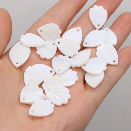 20Pcs Natural Freshwater White Shell Pendant Irregular Loose Beads For Jewelry Making DIY Necklace Earrings Accessory