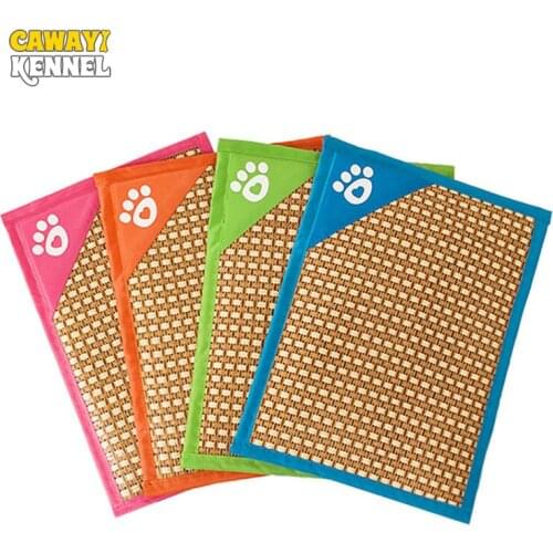 CAWAYI KENNEL Dog Cooling Mat Pet Ice Pad Teddy Mattress Pet Cool Mat Bed Cat Summer Keep Cool Ice Silk Cooling Dog Mat for Dogs