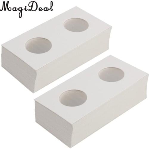 100X Cardboard Coin Holders Flips Mylar Coin Collection Supply 20.5/25mm White