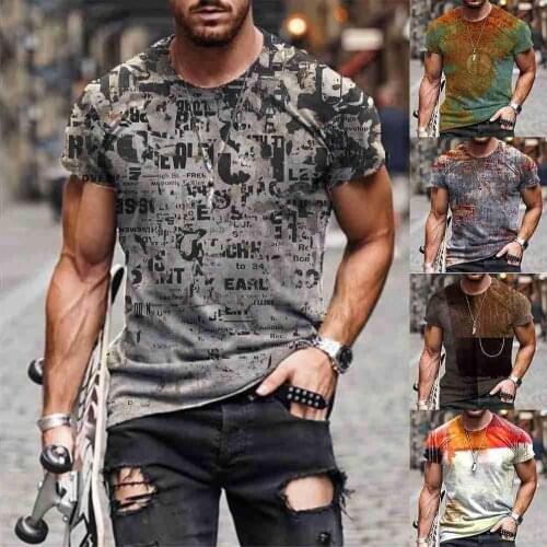 Summer Mens Oversized Vintage Short Sleeve T Shirts Fashion Harajuku Ethnic Printed O Collared Tshirts Camiseta Mujer