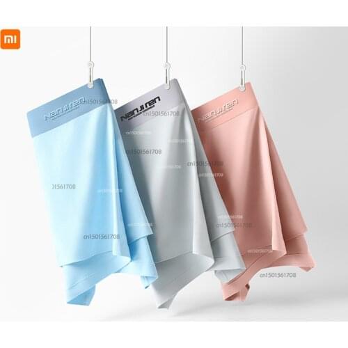 Xiaomi mens boxer shorts seamless cotton graphene antibacterial underwear summer thin breathable four-corner youpin shorts