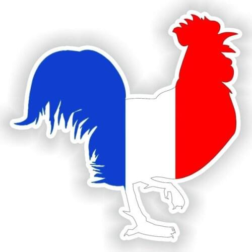 Personality FRANCE ROOSTER Animal Flag Car Stickers Accessories Motorcycle Cover Scratches Waterproof PVC 13cm *13cm