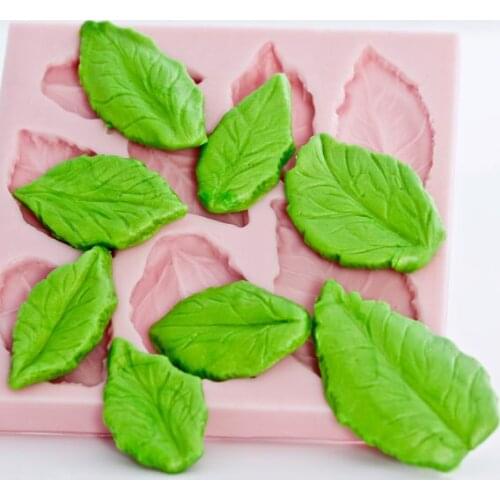 Silica Gel Leaves Silicone Molds Create 8 Leaf Mold Candy Leaf Mould Sugar Mold Mint Molds Resin Moulds for Cake Decorations 001