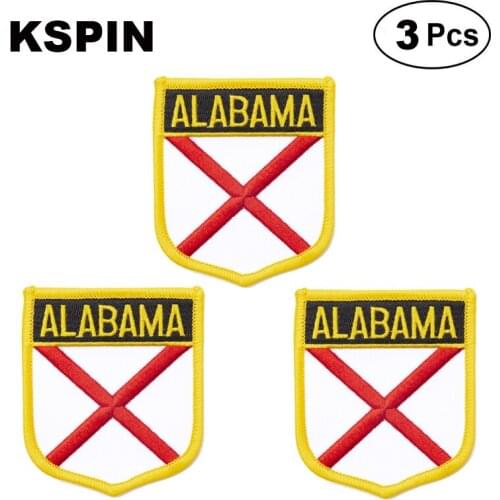 U.S.A Alabama Shiled Shape flag patches national flag patches for Cothing DIY Decoration
