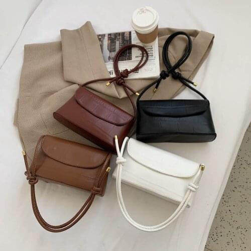 New Messenger Handbags Retro Crocodile Pattern Women Shoulder Bags Flap PU Leather Casual Solid Crossbody Bags For Women Bolsas