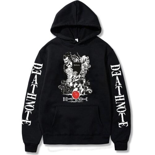 2021 Hot Death Note Hoodies Men Funny Japanese Anime Streetwear Harajuku Ryuk Graphic Sweatshirts Unisex Tops Male
