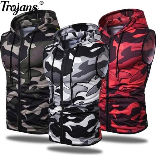 TROJANS Mens Camouflage T-Shirts
