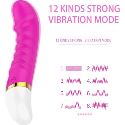 Vagina Clit Massager Female Masturbator 12 Speed Waterproof Sex Toys for Woman G-spot Dildo Vibrator