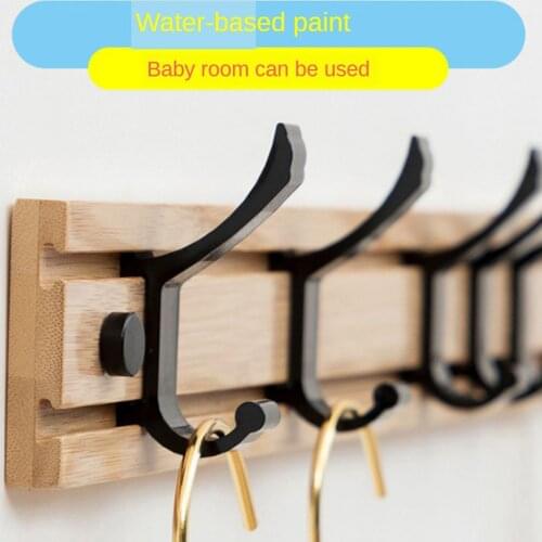 Bamboo Board Coat Rack Hanger, Available Hooks for Bags Clothes in Hallway Entryway Bedroom Bathroom