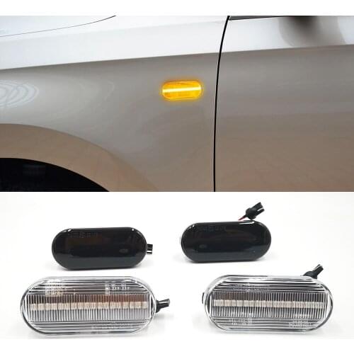 1 Pair Led Dynamic Side Marker For Volkswagen VW Bora Golf 3 4 Passat 3BG Polo SB6 Turn Signal Light Sequential Blinker Light