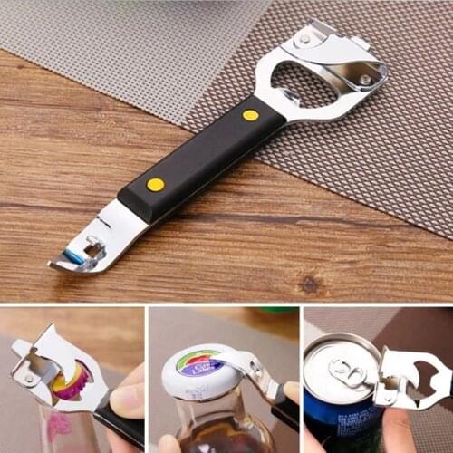 100pcs Multifunction Easy Manual Side Cut Metal Beer Bottle Opener Stainless Steel Opener Kitchen Tools NO245