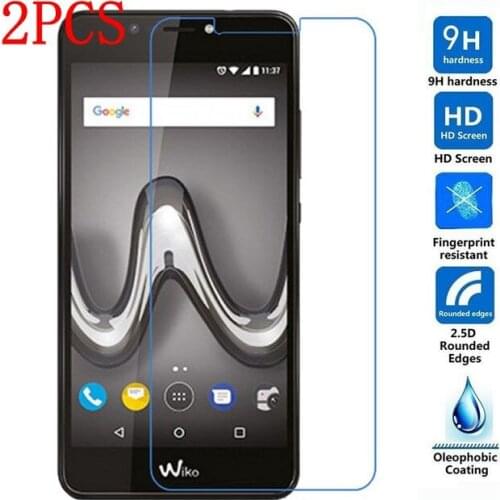 2PCS Tempered Glass For Wiko Tommy 2 Plus Screen Protector protective film For Tommy 2 Plus glass
