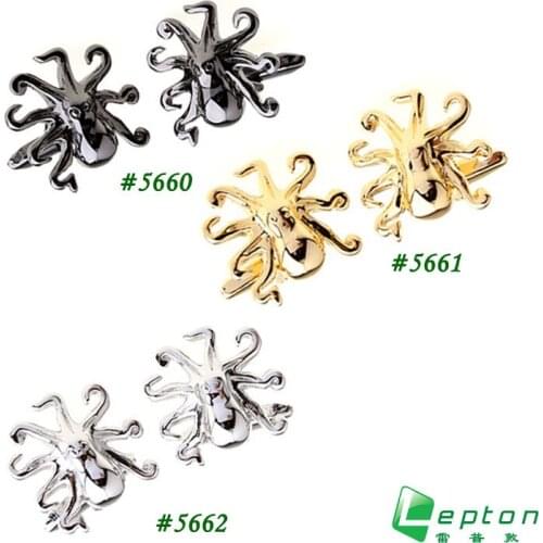 2015 Time-limited Mens Jewelry Cufflinks Free Shipping For Octopus For Shirt Cuff Gemelos Fashion Animal Type Tie Clip Gifts