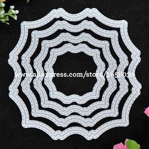 4pcs Outside and Inside B Frame Metal Die cutting Dies For DIY Scrapbooking Photo Album Embossing Folder 8101686