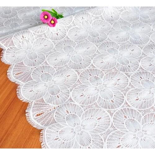 56cm wide white milk silk water soluble lace Accessories diy handmade curtain skirt clothing material