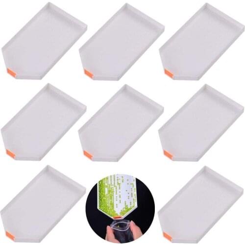 8 Pcs Diamond Painting Tools Paint Mixing Trays Plastic Tray Drill Plate Painting Accessories for DIY Art Craft