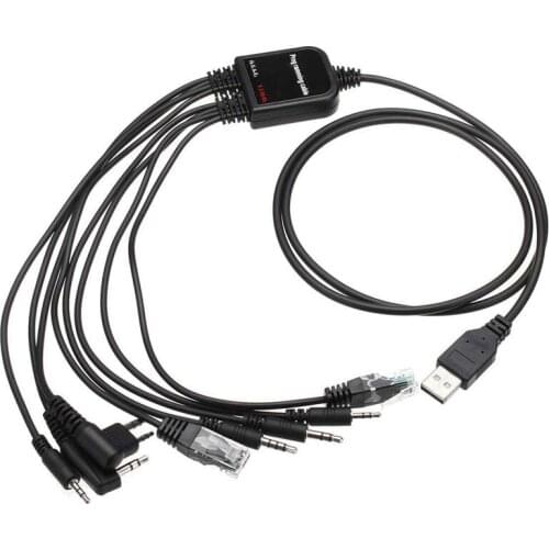 8 in 1 USB Programming Cable Compatible for Walkie Talkie Motorola Kenwood ICOM BAOFENG TYT QYT Radio