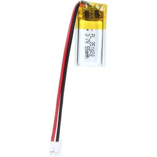 Mejuew 3.7V 55mAh 351020 Rechargeable Lipo Battery with JST Connector