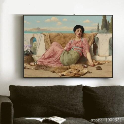 No frame classical figures Lattice Durward woman portrait canvas printings oil painting printed on cotton art decoration picture