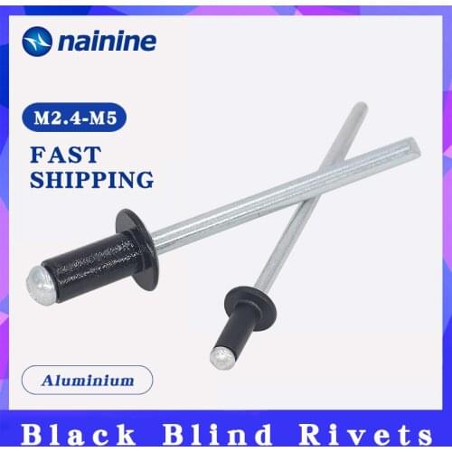 [M2.4 M3.2 M4 M5] Black Aluminium Blind Rivets Nail Decoration Pop Rivets For Furniture
