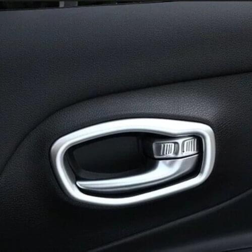 For Jeep Renegade 2014-2019 ABS Matte Car Inner Door Handle Cover Trim Protection Frame Sticker Styling Interior Accessories