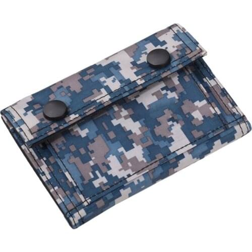Mens Canvas Bifold Camouflage Credit Card Holder Retro Coin Purse Card Pouch Bag Clutch Wallet ID Mesh Change Pocket Sportswear