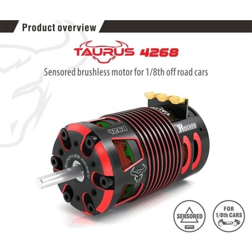 FATJAY Surpass ROCKET TAURUS 4268 sensored brushless 4-pole inrunner motor for RC 1/8 1/10 buggy touring cars off road cars