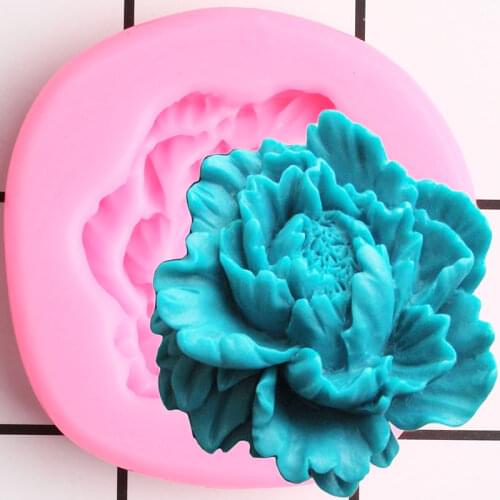 Peony Flower Silicone Molds Fondant Mold DIY Wedding Cake Decorating Tools Resin Clay Soap Candle Mould Chocolate Candy Moulds