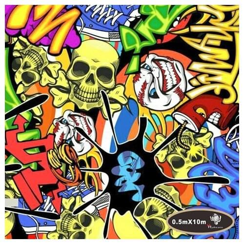 High quality Skull Hydrographic Film Water Transfer Printing Film 50cm aqua print film HF941