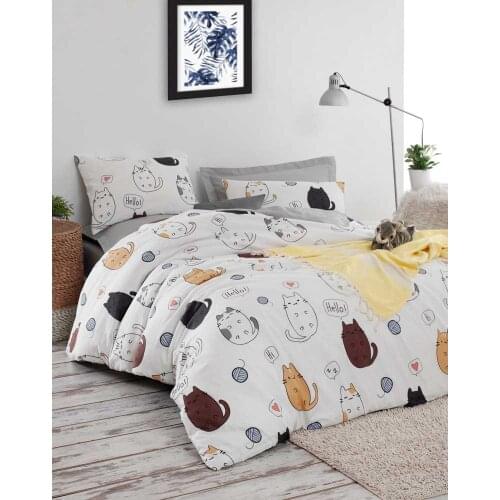 Cotton Solid Color Double Duvet Cover Set FreshColor 4 and 3 -Piece Modern And Stylish Design European American Style