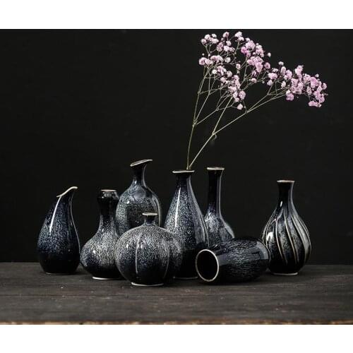 Ceramic Small Size Vase Home Furnishing Furnishing Kiln Changing Flower Insert Living Room Decoration Desktop Decoration