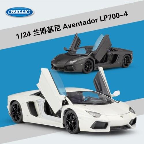 WELLY 1:24 Simulation Classic Toy Car Diecast Vehicle Model Lamborghin Aventador LP700 Metal Alloy Car For Boys Gift Collection